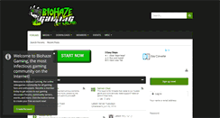 Desktop Screenshot of biohazegaming.com
