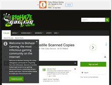 Tablet Screenshot of biohazegaming.com